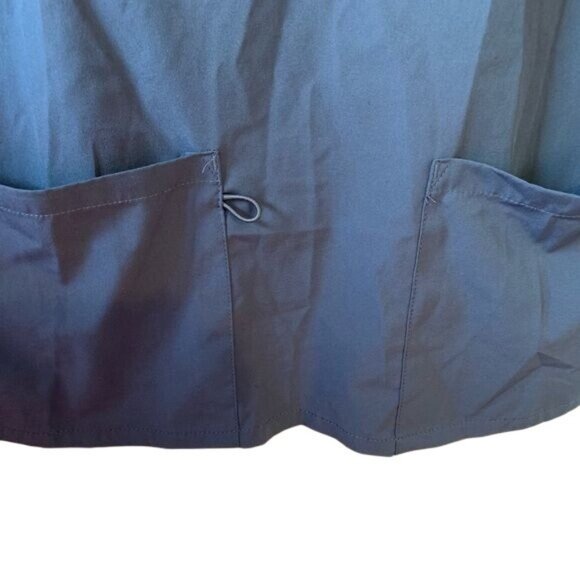 Gt Performance Womens Black Scrub Top S Short Sleeve V-Neck 2 Pockets 93% Polyes - Picture 7 of 7